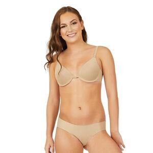 Capezio Women's 32B Nude Underwire Minimal Show Push Up Bra Sexy Lingerie K14-13